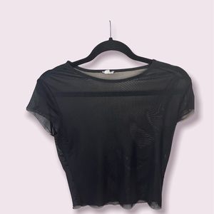 Garage Black Mesh Top